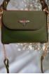 Malá kabelka so včelou - zelená